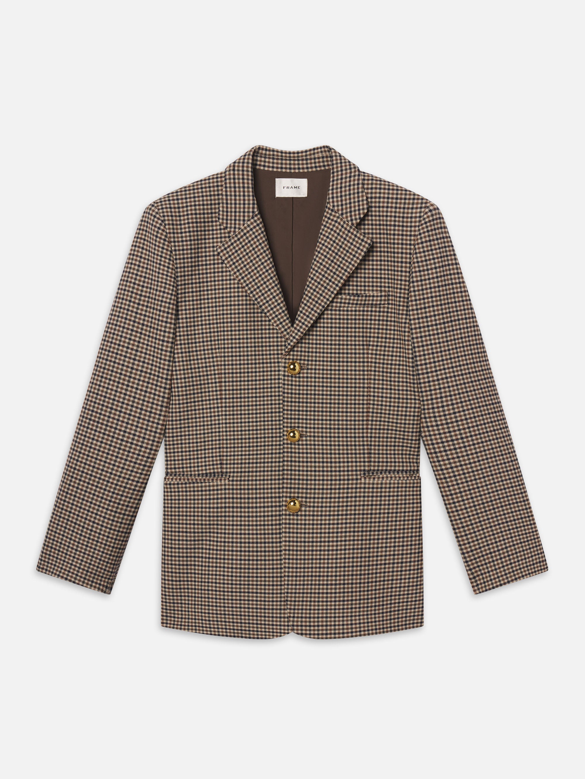 Frame The Houndstooth Blazer In Blue