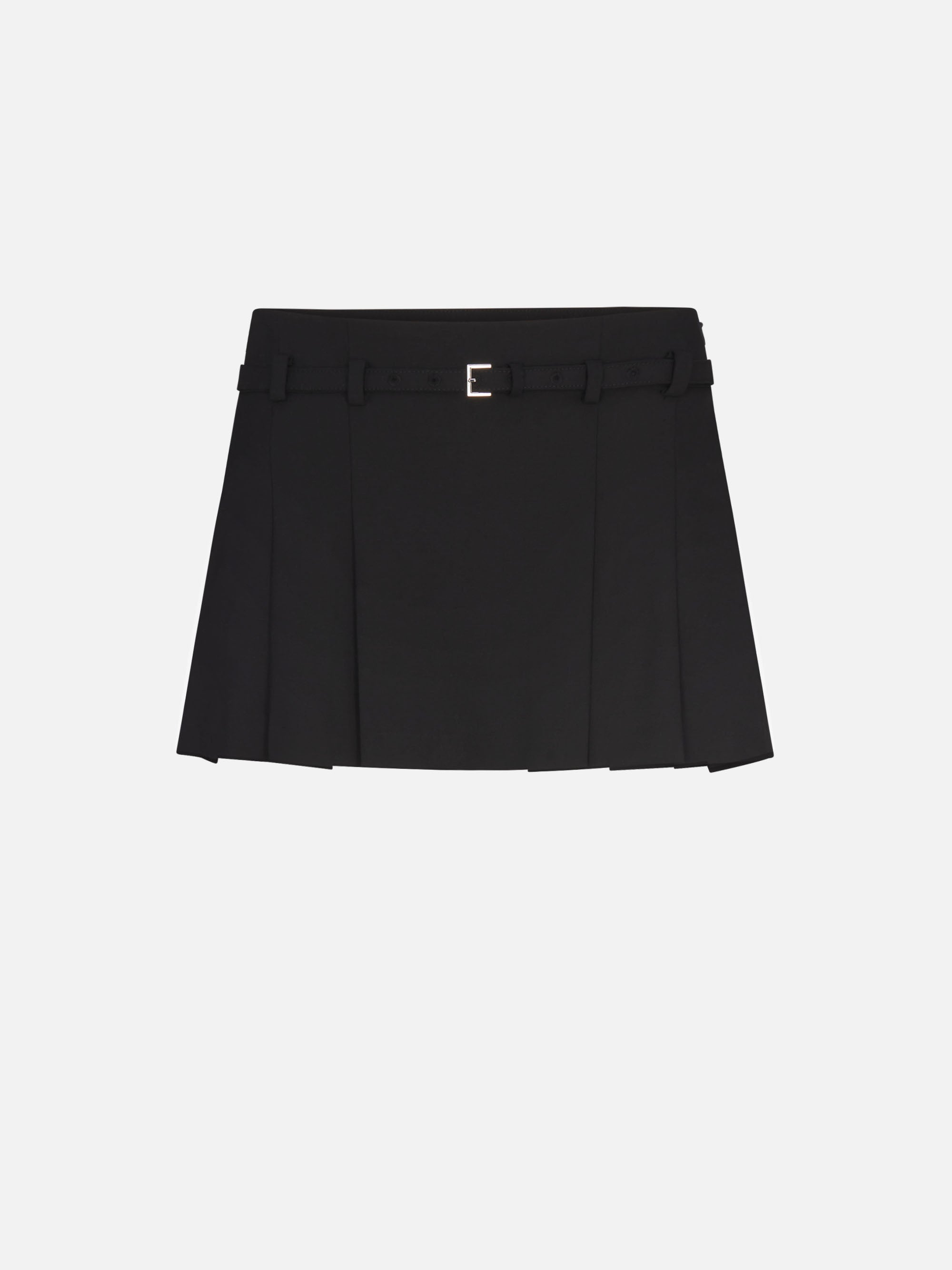 Frame The Pleated Mini Skirt In Black