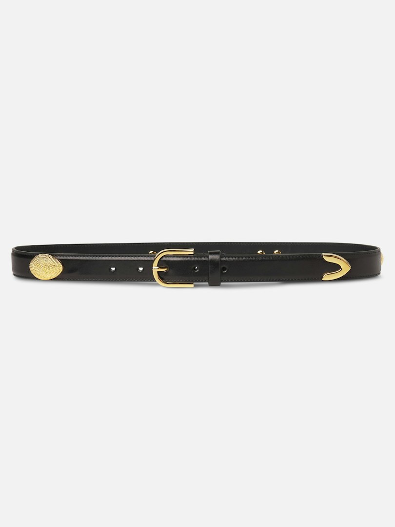 FRAME Women's The Dorè Belt Black Leather Size Small