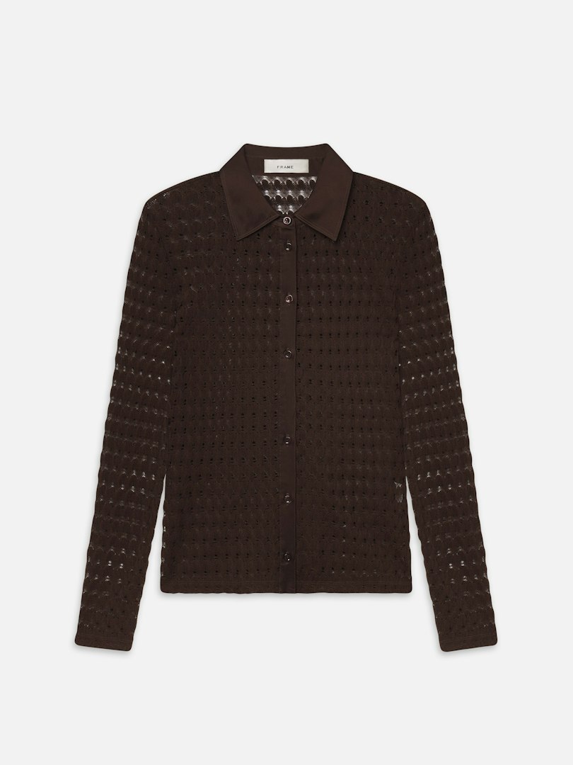 FRAME Women's The Bubble Stitch Shirt Size Medium