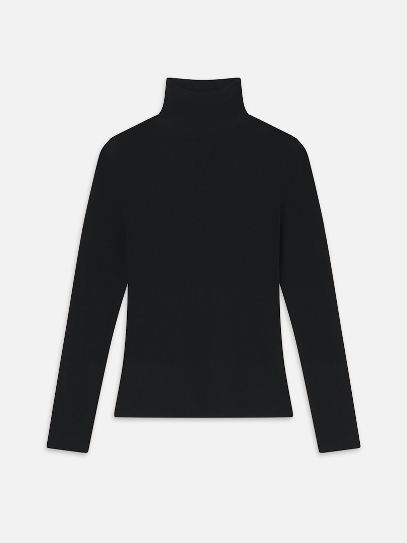 FRAME Women's The Shadow Turtleneck Cotton Size Small