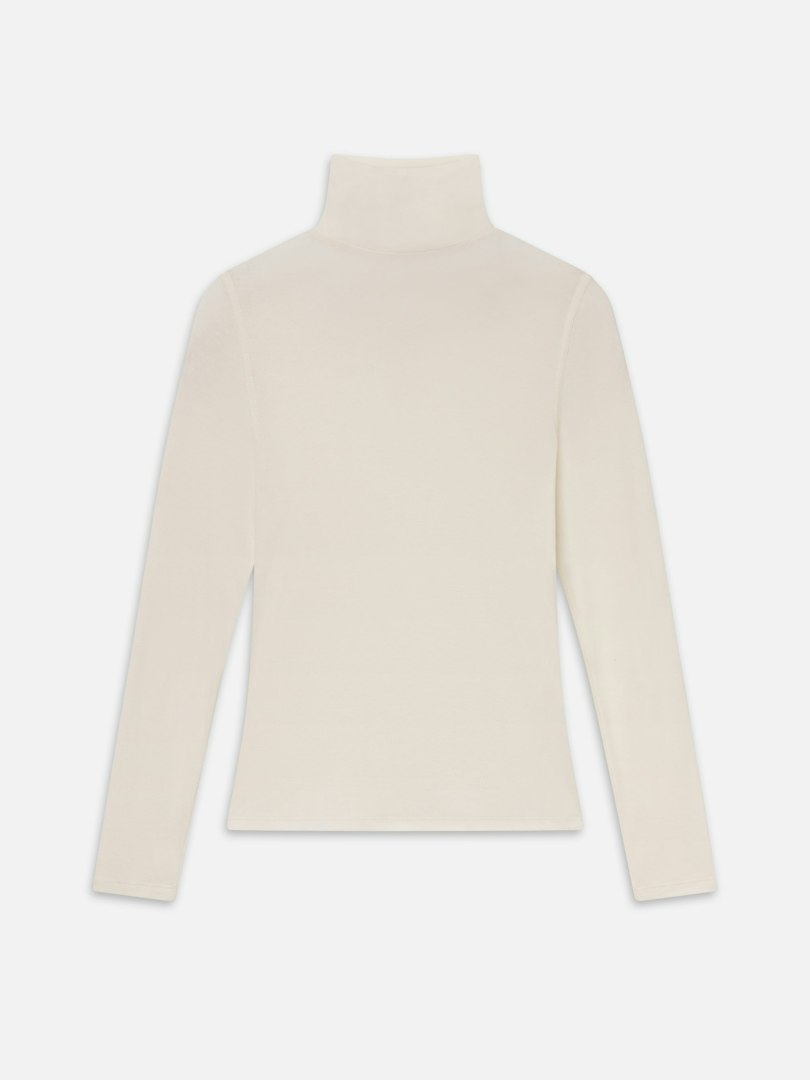 FRAME Women's The Shadow Turtleneck Cotton Size Large