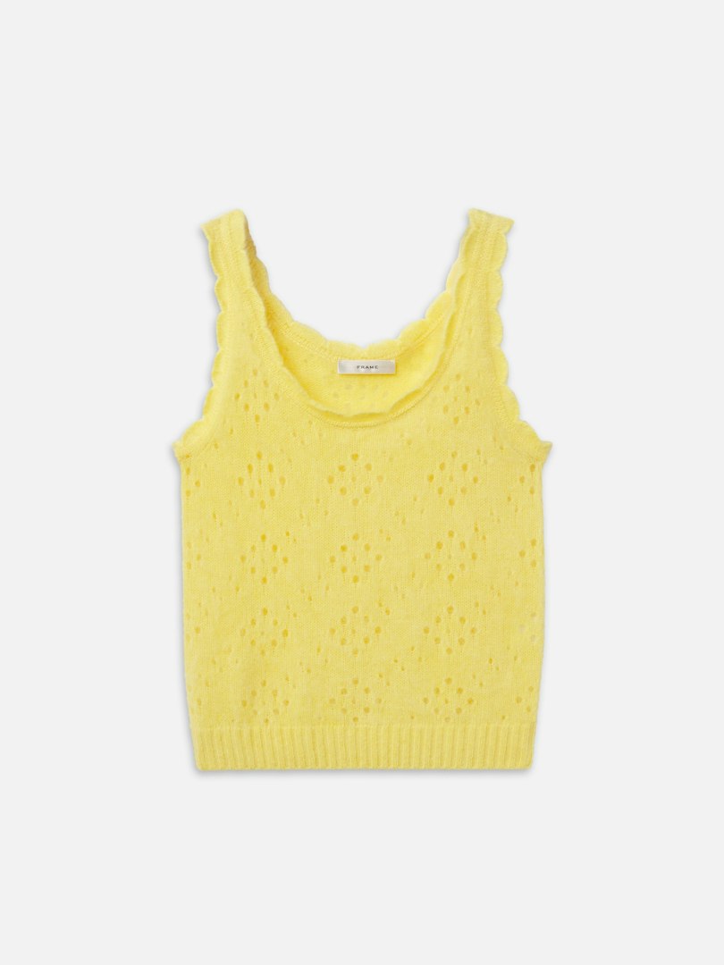FRAME Women's The Cashmere Airy Tank Top Marigold Size Small