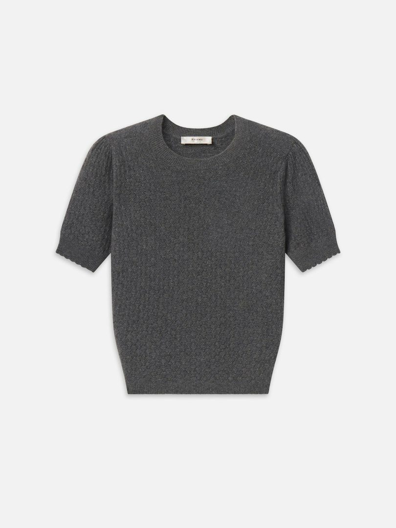 FRAME Women's The Gathered Honeycomb Sweater Cashmere Size Medium