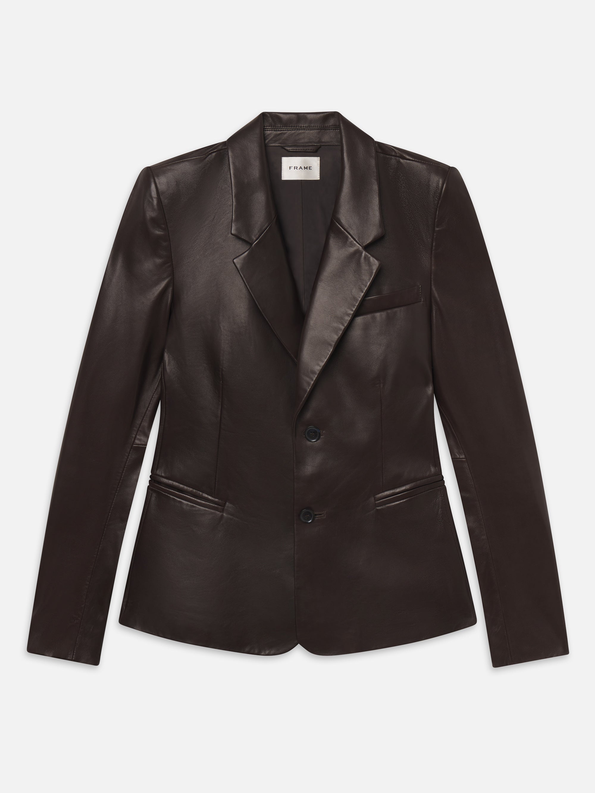 Frame Women's The Femme Leather Blazer In Brown