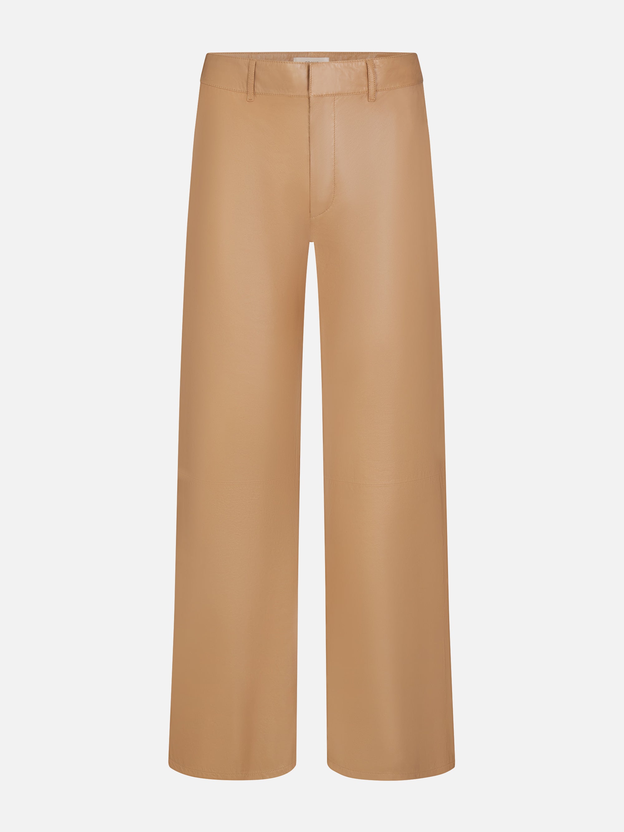 Frame Women's The Paper Leather Loose Trouser Pants In Brown