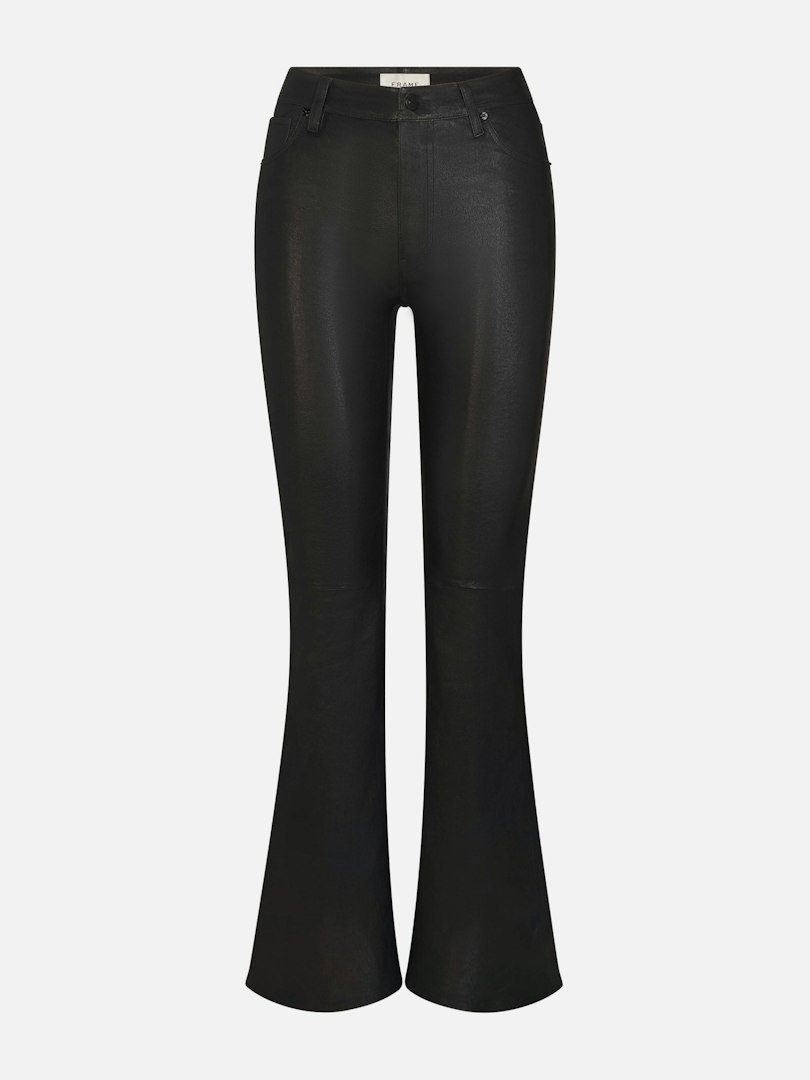 FRAME Women's The Leather Flare Pants Size 24