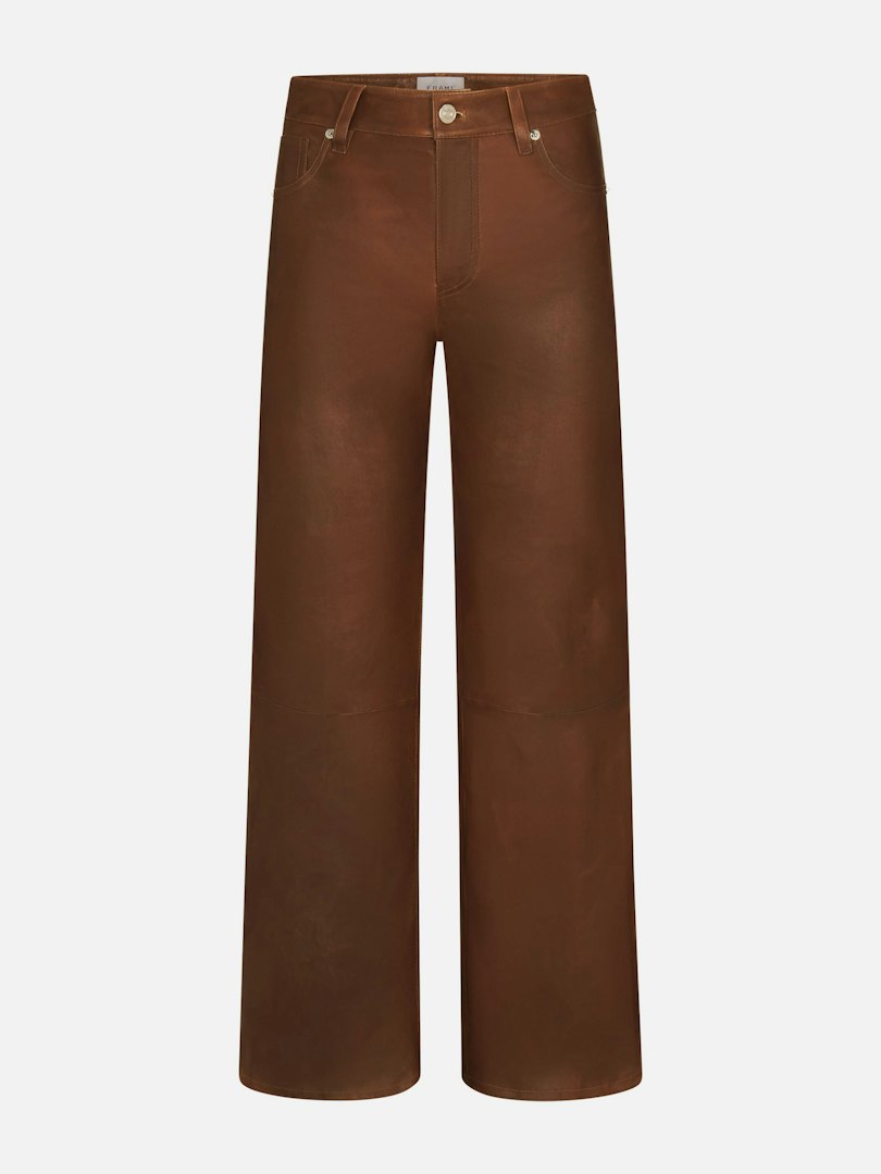 FRAME Women's Le Slim Palazzo Leather Size 32