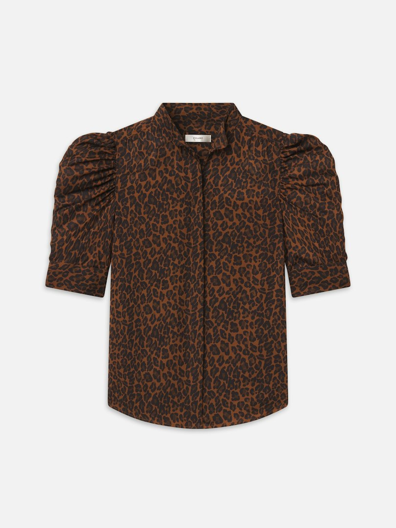 FRAME Women's The Gillian Blouse Top Silk Size Medium