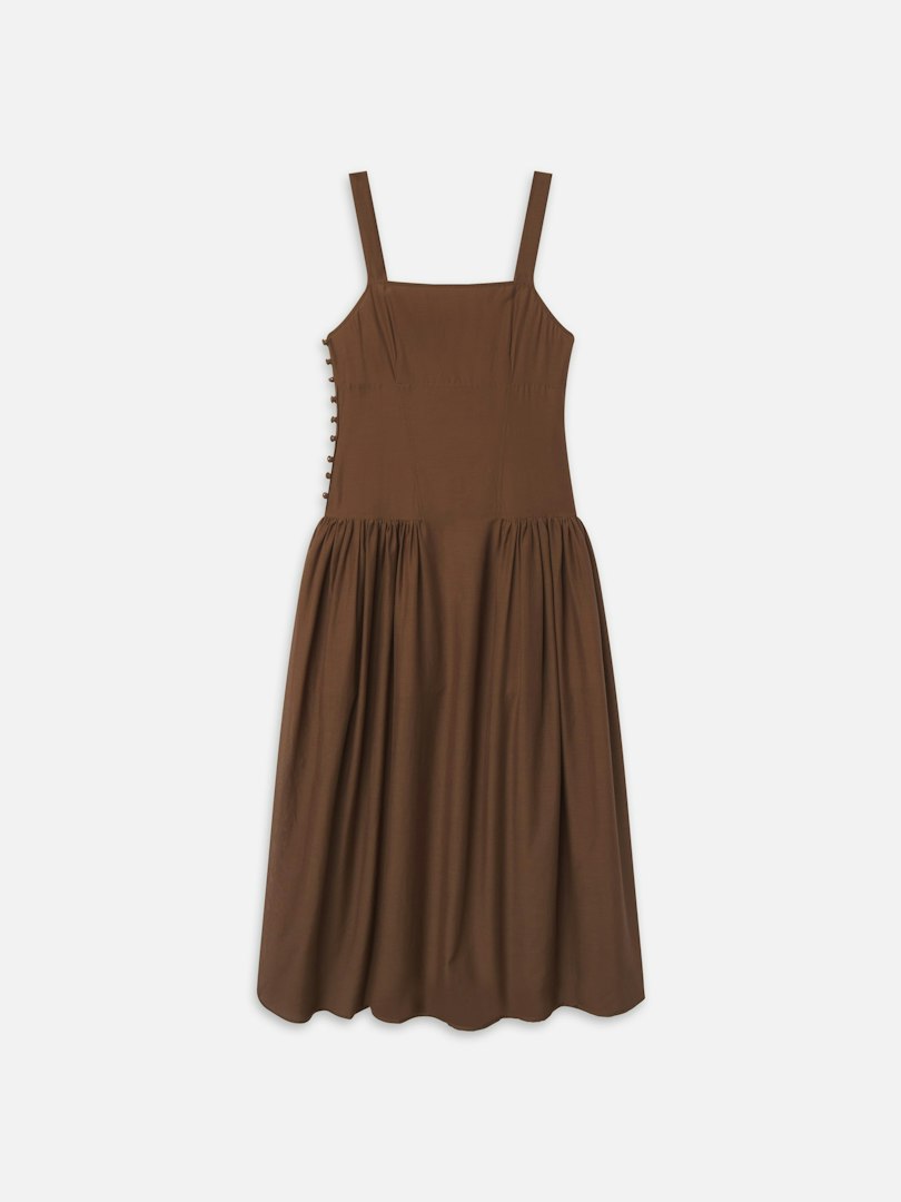 FRAME Women's The Garden Dress Moss Cotton Size 8
