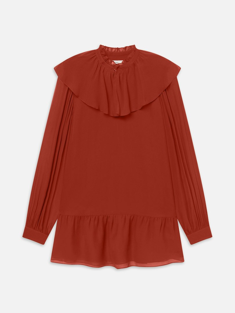 FRAME Women's The Silk Soirée Dress Paprika Size Large