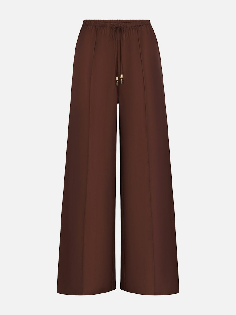 FRAME Women's The Pintuck Lounge Pants Currant Silk Size Medium