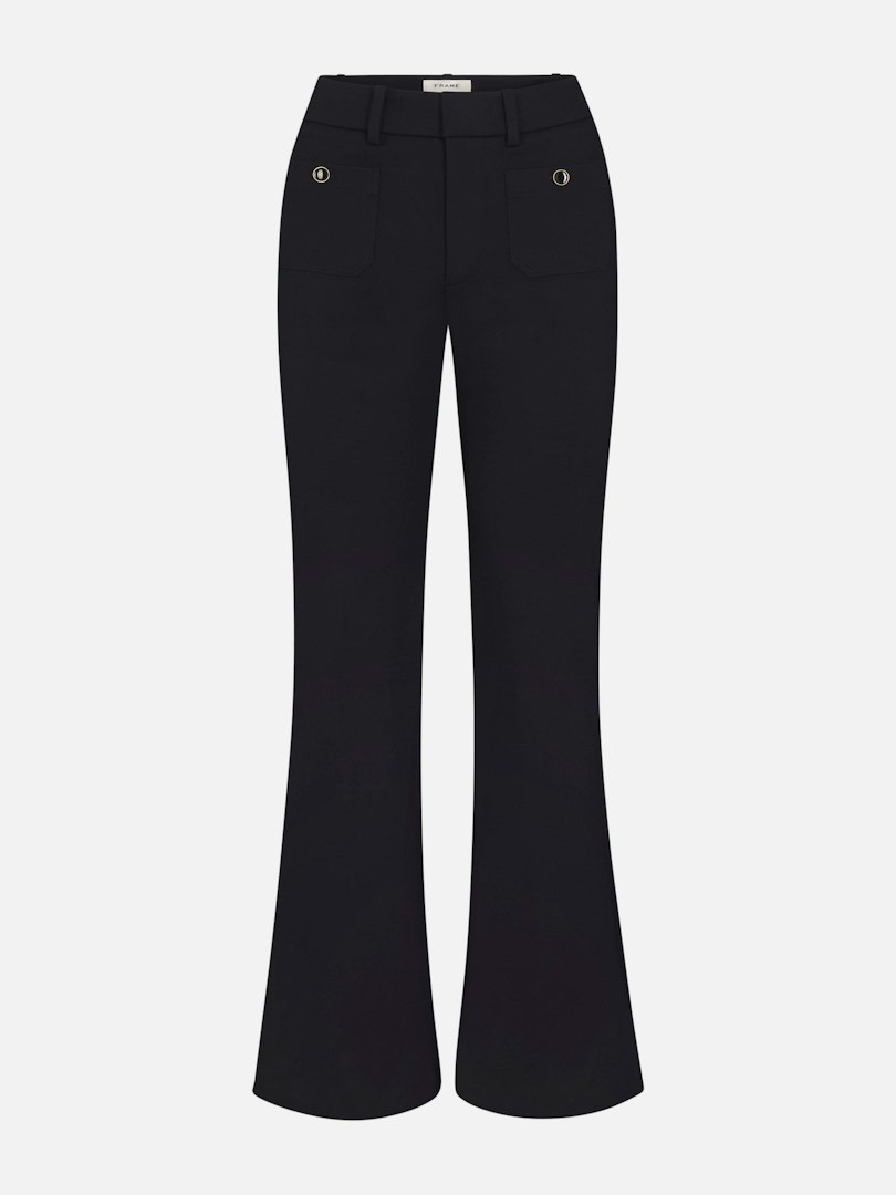 FRAME Women's The Flare Trouser Shrunken Pocket Pants Size 10