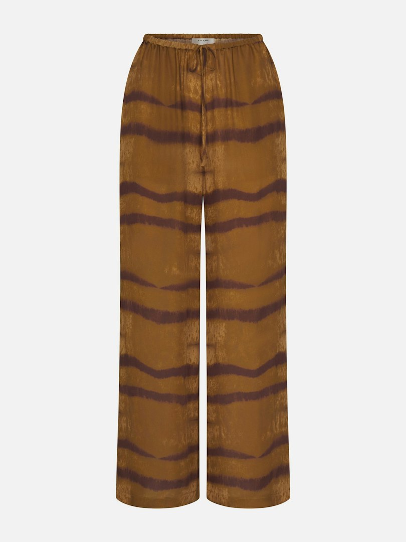 FRAME Women's The Silk Lounge Pants Light Tiger Multi Size Medium