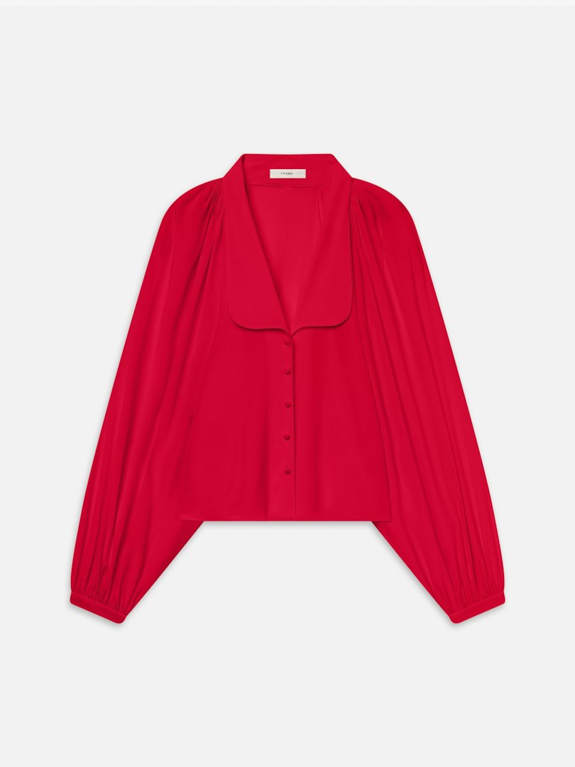 FRAME Women's The Silk Gala Shirt Size Medium