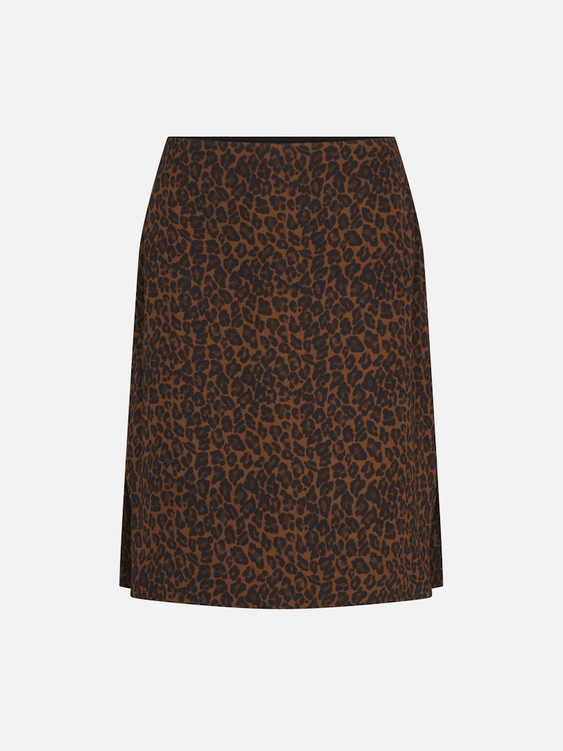 FRAME Women's The Silk Siren Skirt Dark Leopard Multi Size 4
