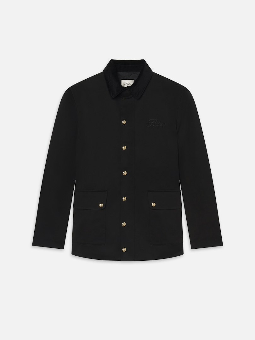 FRAME Women's The Ritz Hunting Jacket Black Cotton Size Small