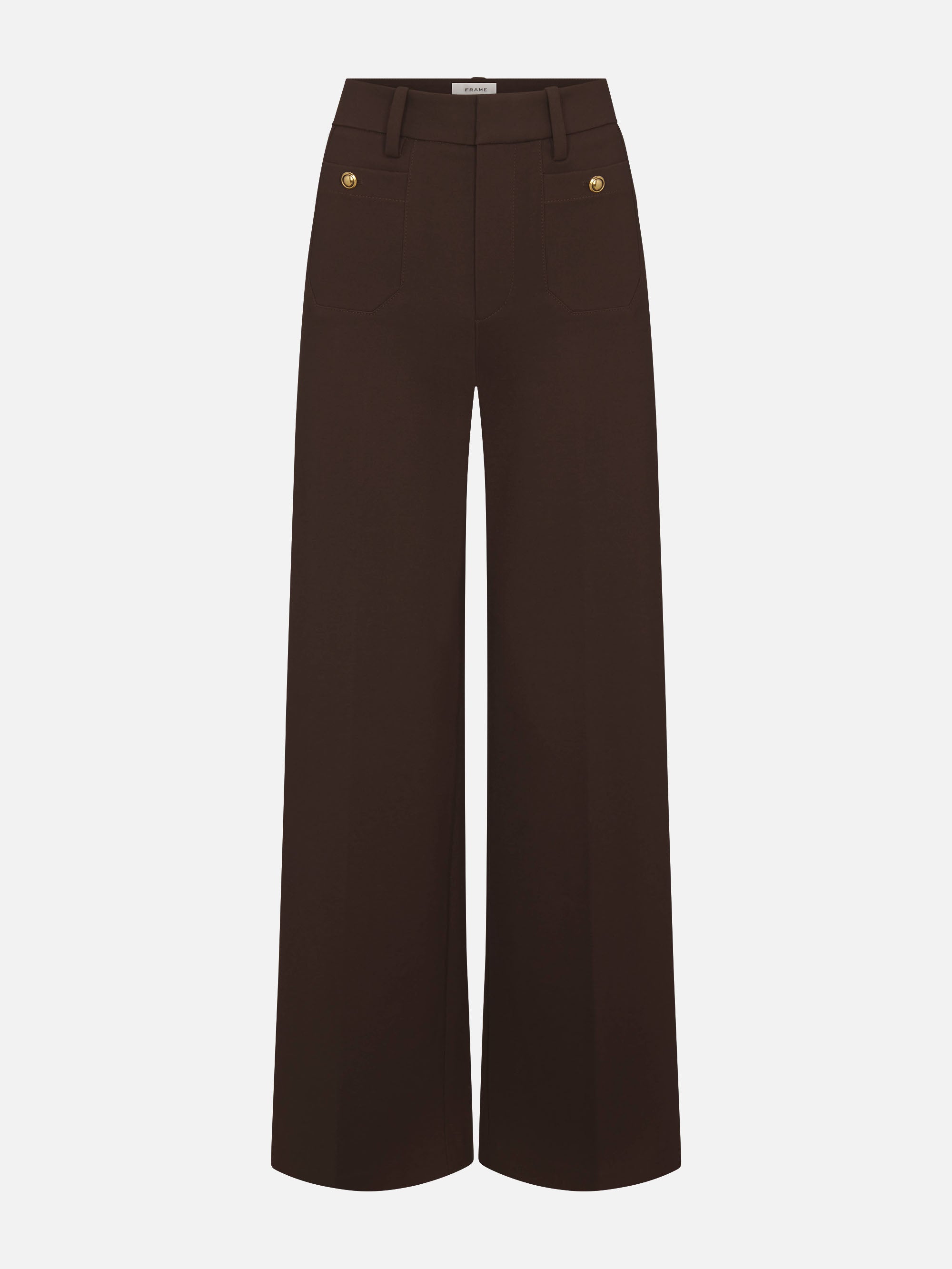Frame The Slim Palazzo Trouser Pants In Brown