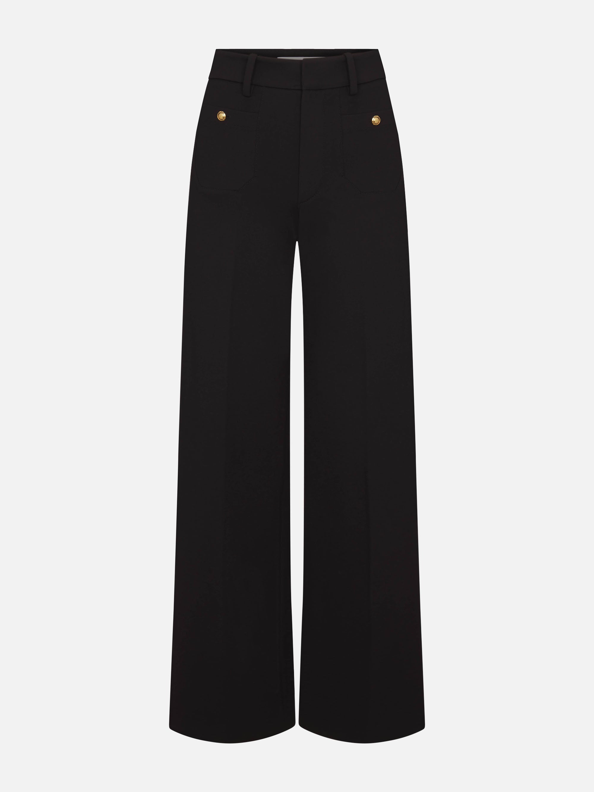 Frame The Slim Palazzo Trouser Pants In Black