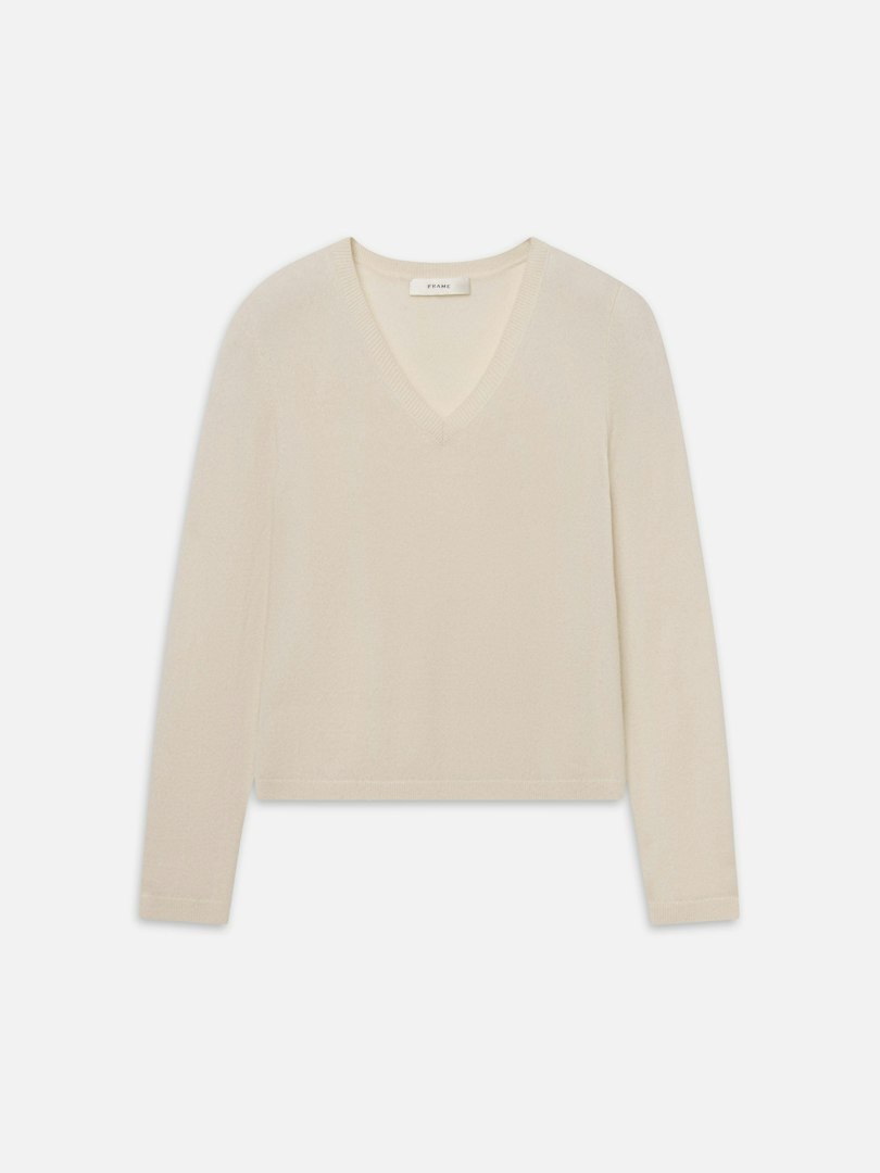 FRAME Women's The Everyday Cashmere V Neck Size XL