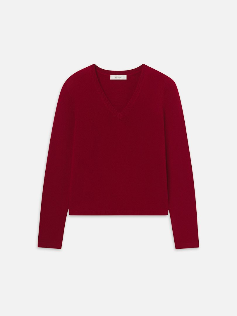FRAME Women's The Everyday Cashmere V Neck Size Medium