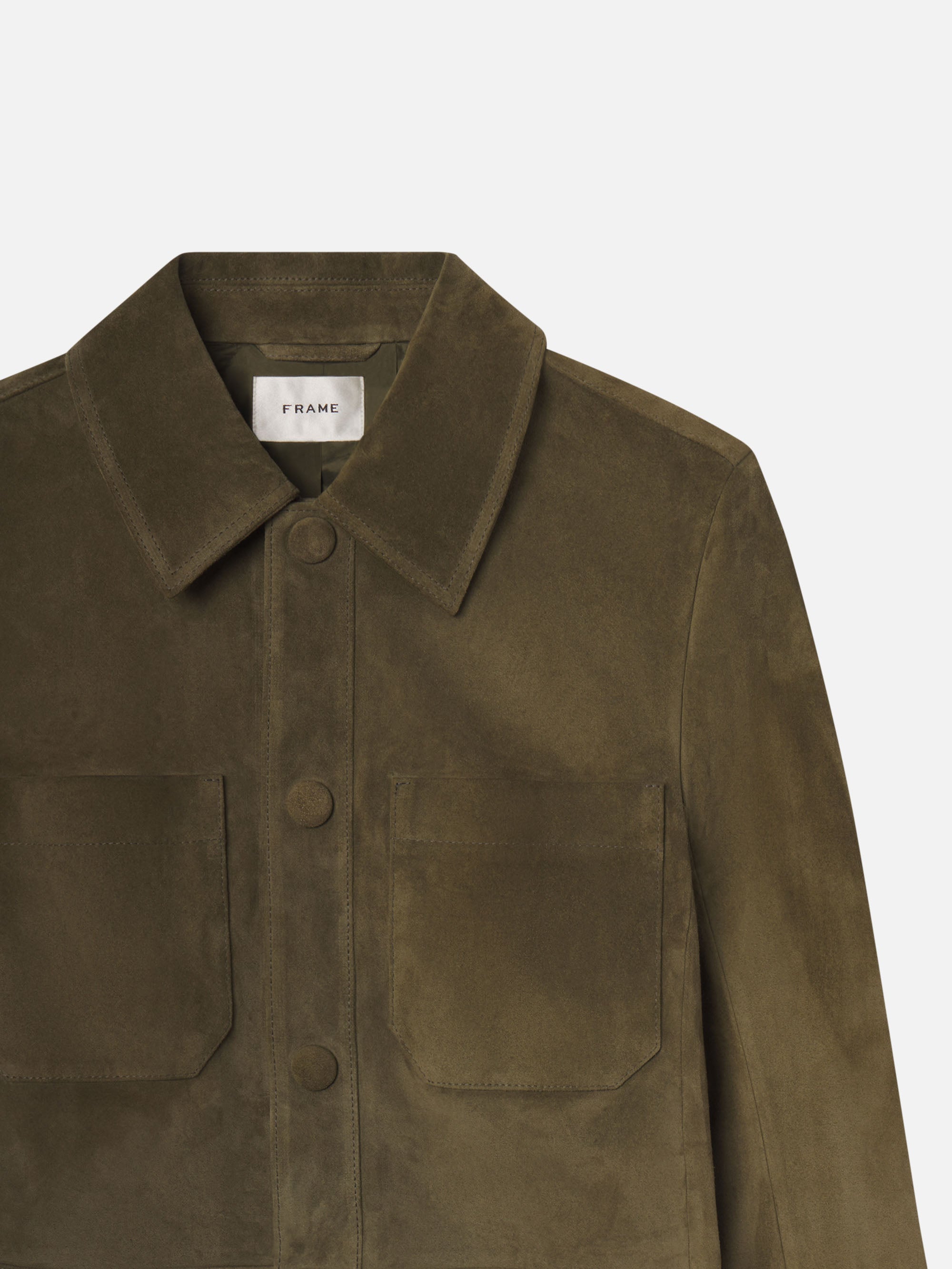 THE SMALL SUEDE JACKET CYPRESS – FRAME