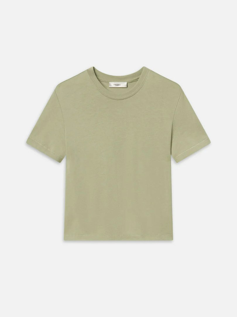 FRAME Women's The Vintage Baby T-Shirt Sage Size XL