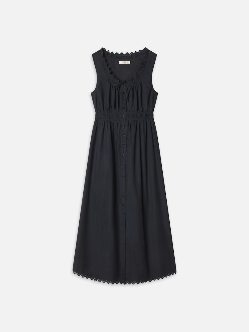 FRAME Women's The Serene Midi Dress Navy Denim Size Large