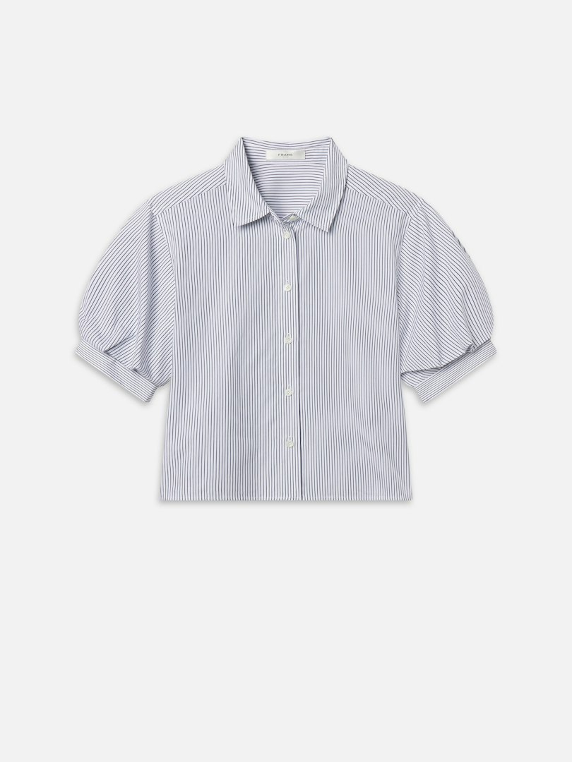 FRAME Women's The Billow Sleeve Shirt Denim Size Small
