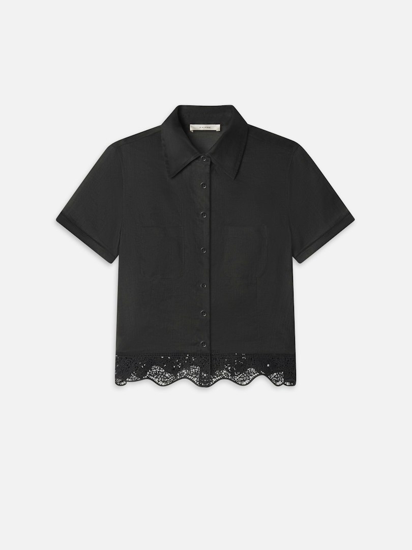 FRAME Women's The Embroidered Seaside Shirt Size Small