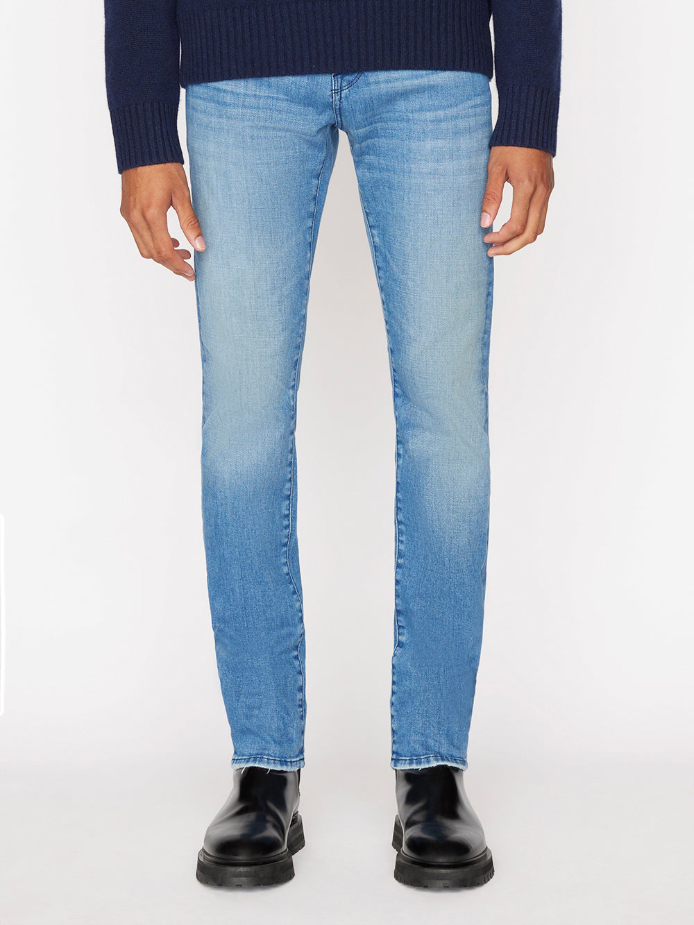 ・デザイン フレーム メンズ デニムパンツ ジーンズ ボトムス L’Homme slim-fit slim-leg cotton-blend denim jeans Bradbury