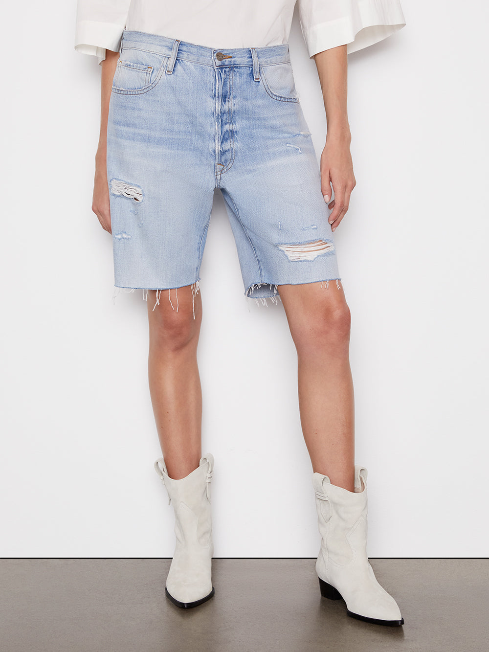 frame denim cutoff shorts