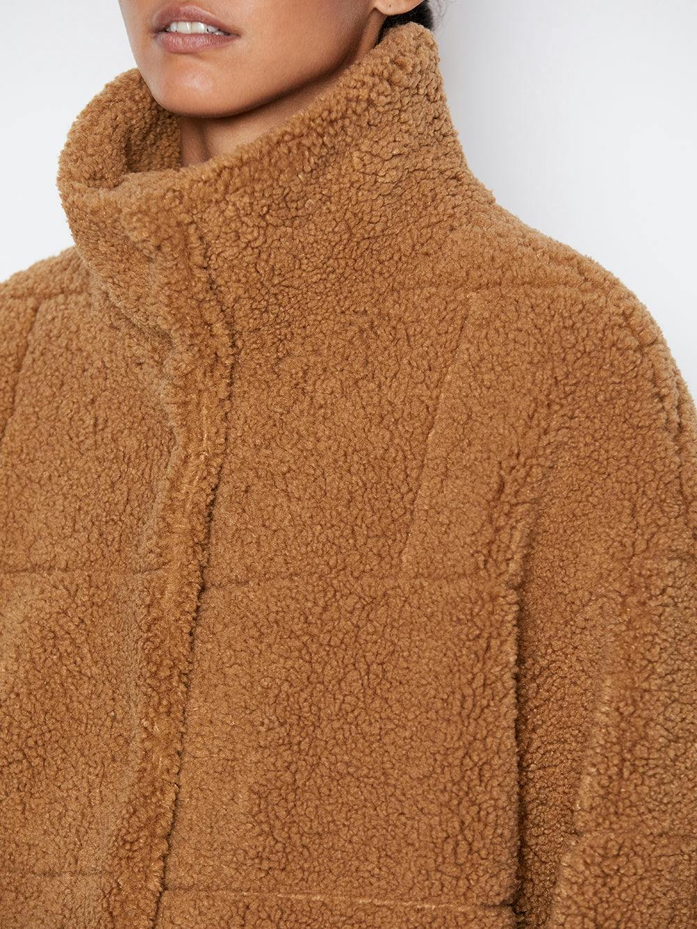 Sherpa Plaque Coat -- Camel
